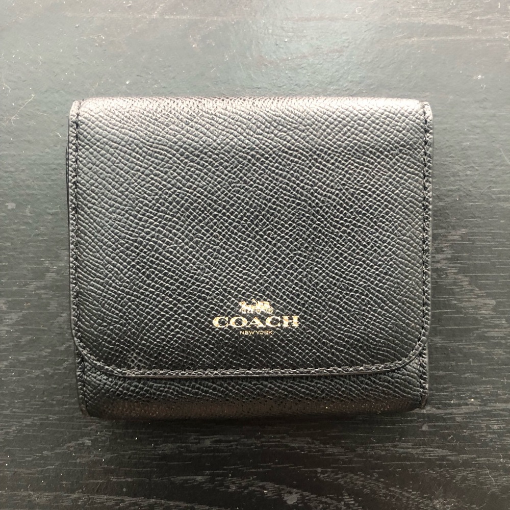 Small black coach wallet